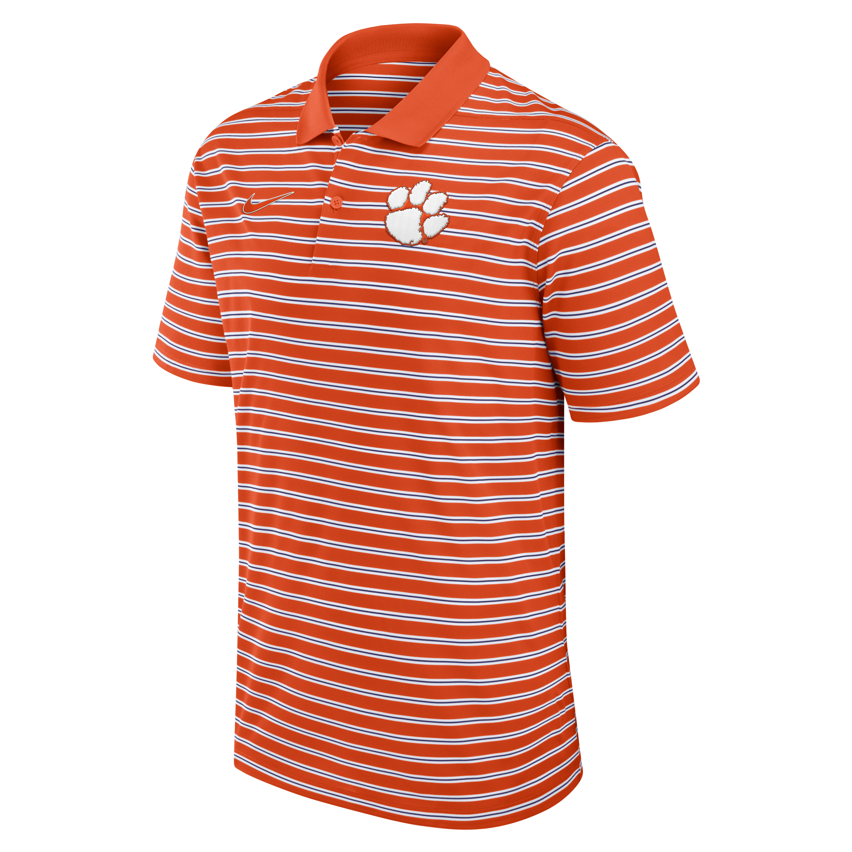 Nike Men's Clemson Tigers Striped Polo-Orange